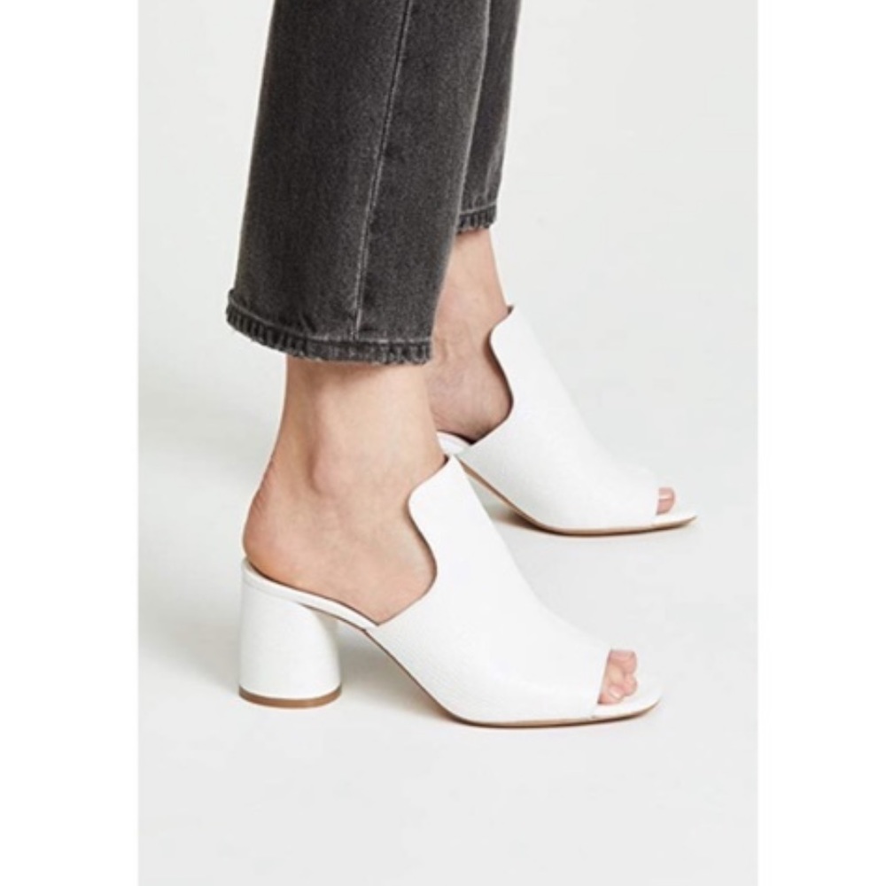 Vince Tanay Crinkled Patent Leather Mule